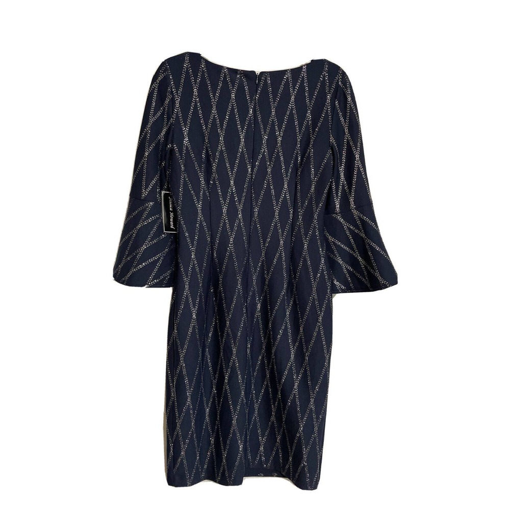 NWT Jessica Howard navy blue sequin sheath dress, Size 6